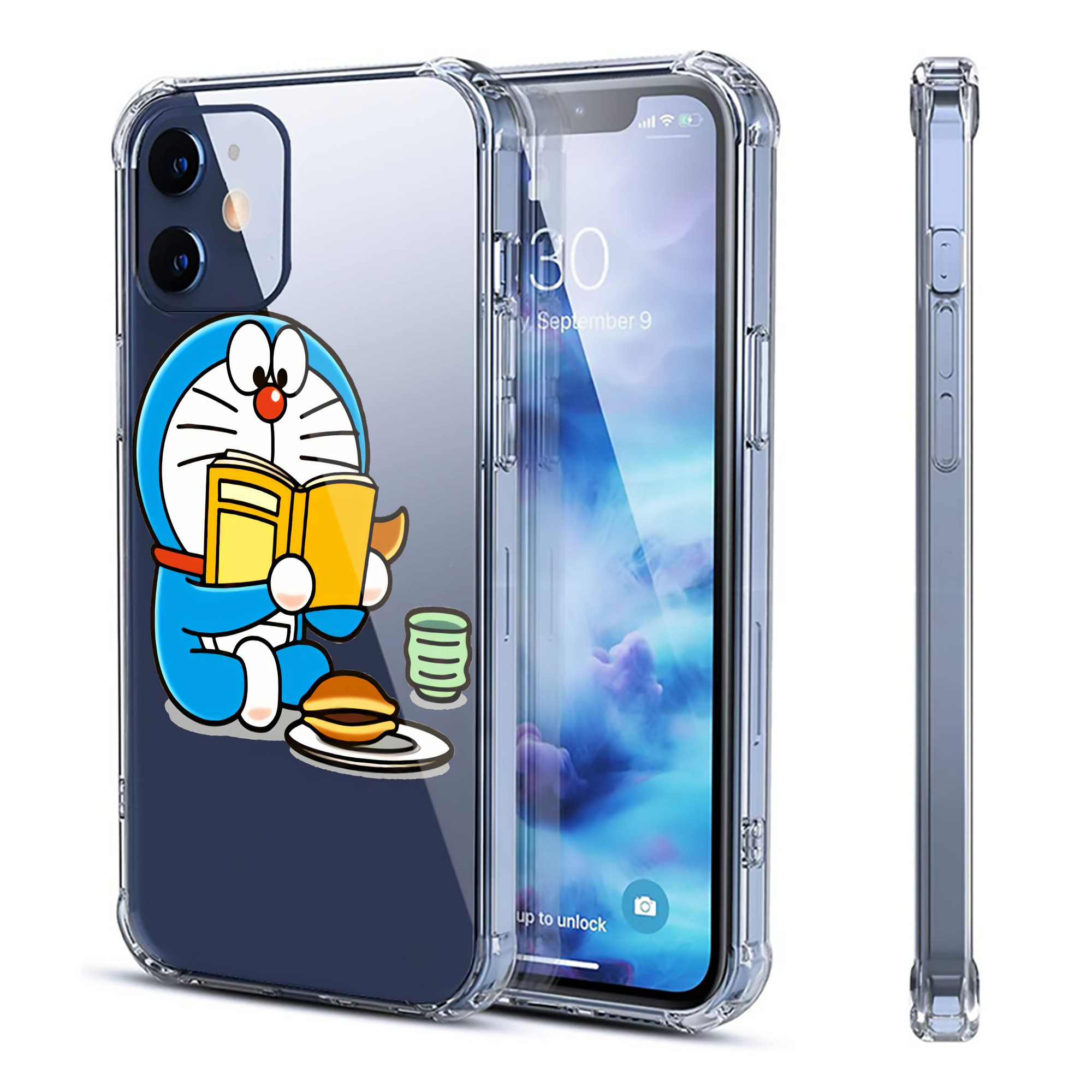 （画像用） ドラえもん Doraemon 【iPhone 12シリーズ対応】透明スマホケース（クリアソフトケース）